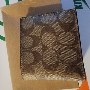 Mens coach bifold wallet